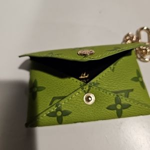 Lime green card holder